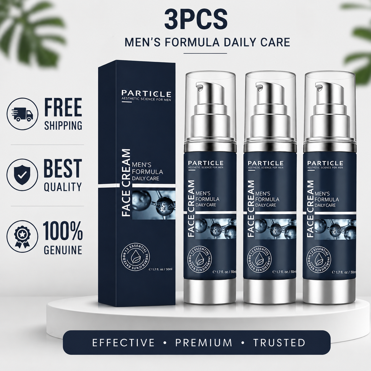 3X Particle Face Cream Men 6 in 1 Anti-Aging Cream Fights Eye Bags Dark Spots