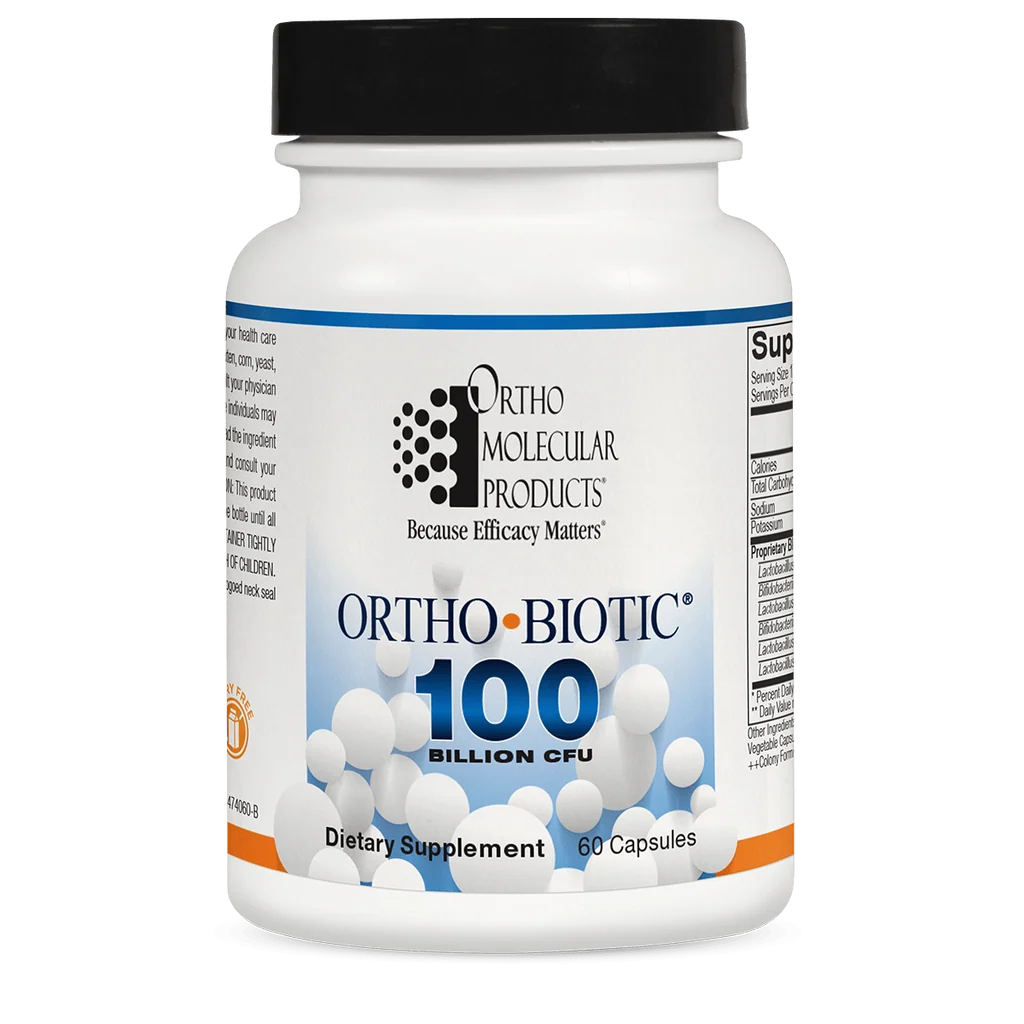 Ortho Molecular Ortho Biotic 100 – High Potency Probiotic for Gut &amp; Digestive Health