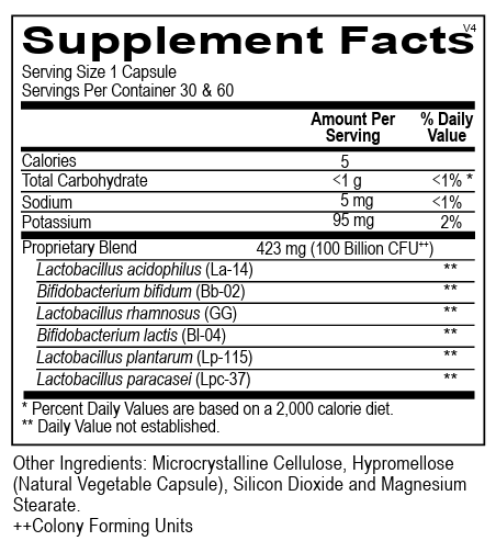 Ortho Molecular Ortho Biotic 100 – High Potency Probiotic for Gut &amp; Digestive Health