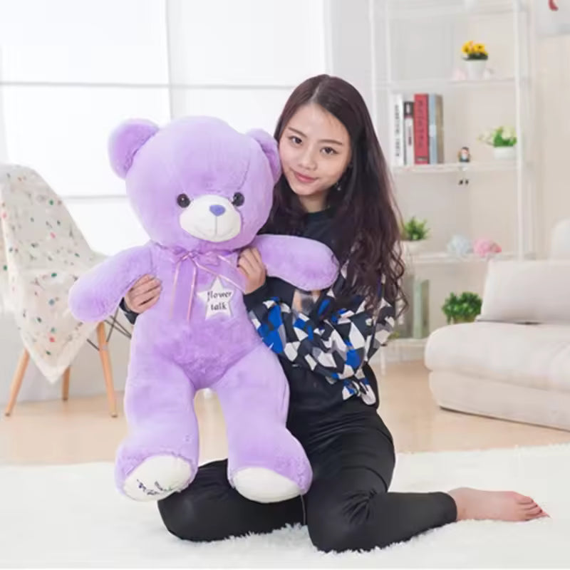 35/80cm Cute Purple Bear Plush Toys High Quality Stuffed Lovely Animals Bear Dolls