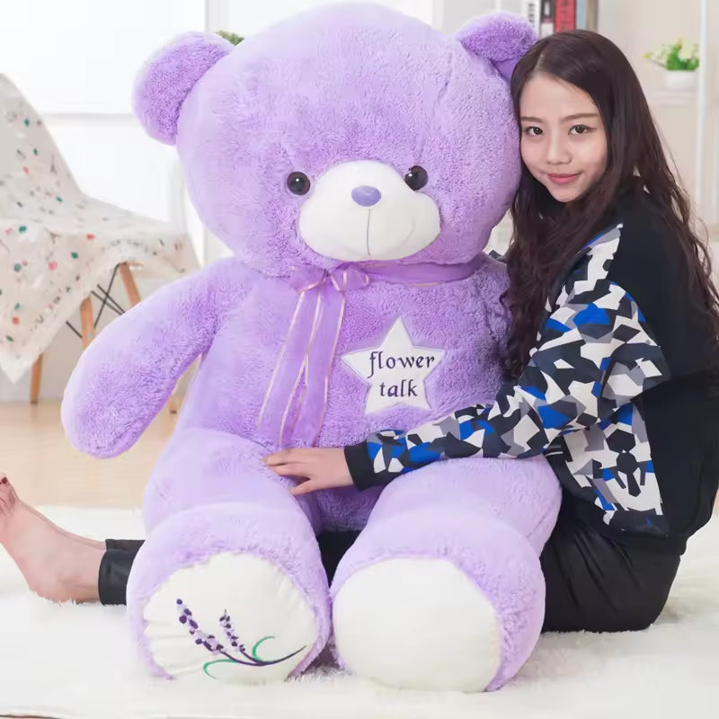 35/80cm Cute Purple Bear Plush Toys High Quality Stuffed Lovely Animals Bear Dolls