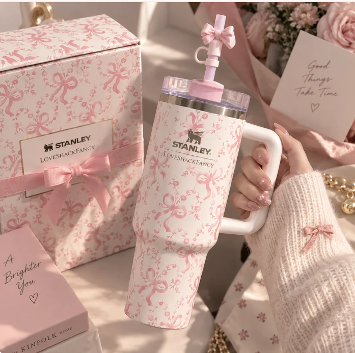 LoveShackFancy Stanley Pink Luxe Tumbler  40oz