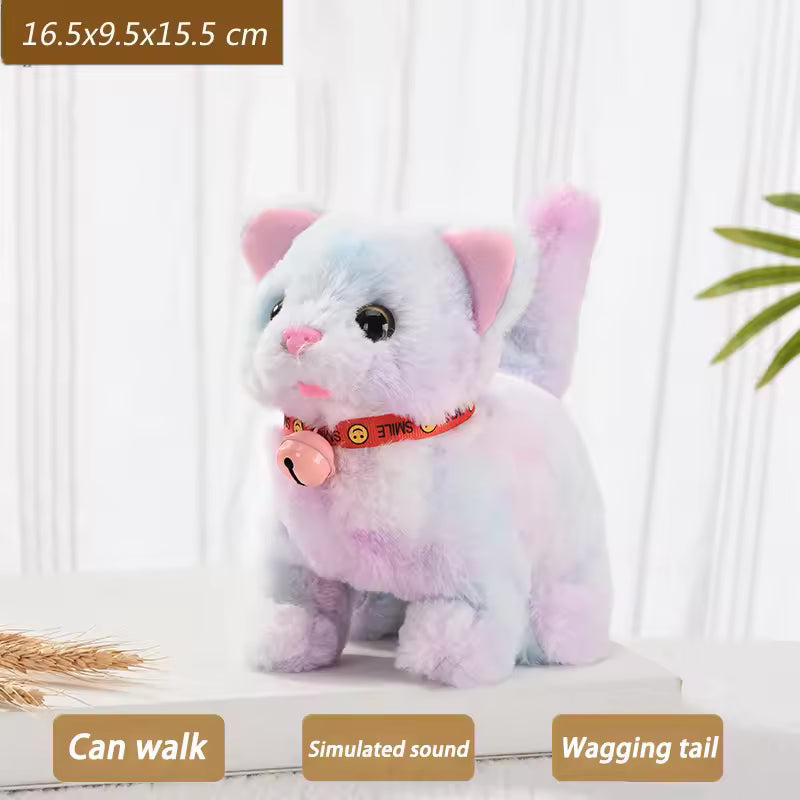 New Walking Kitty Plush Toy Electric Interactive Cat Stuffed Animal