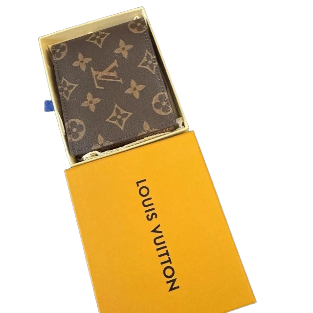 Louis Vuitton Brown Logo Bifold Men's Wallet