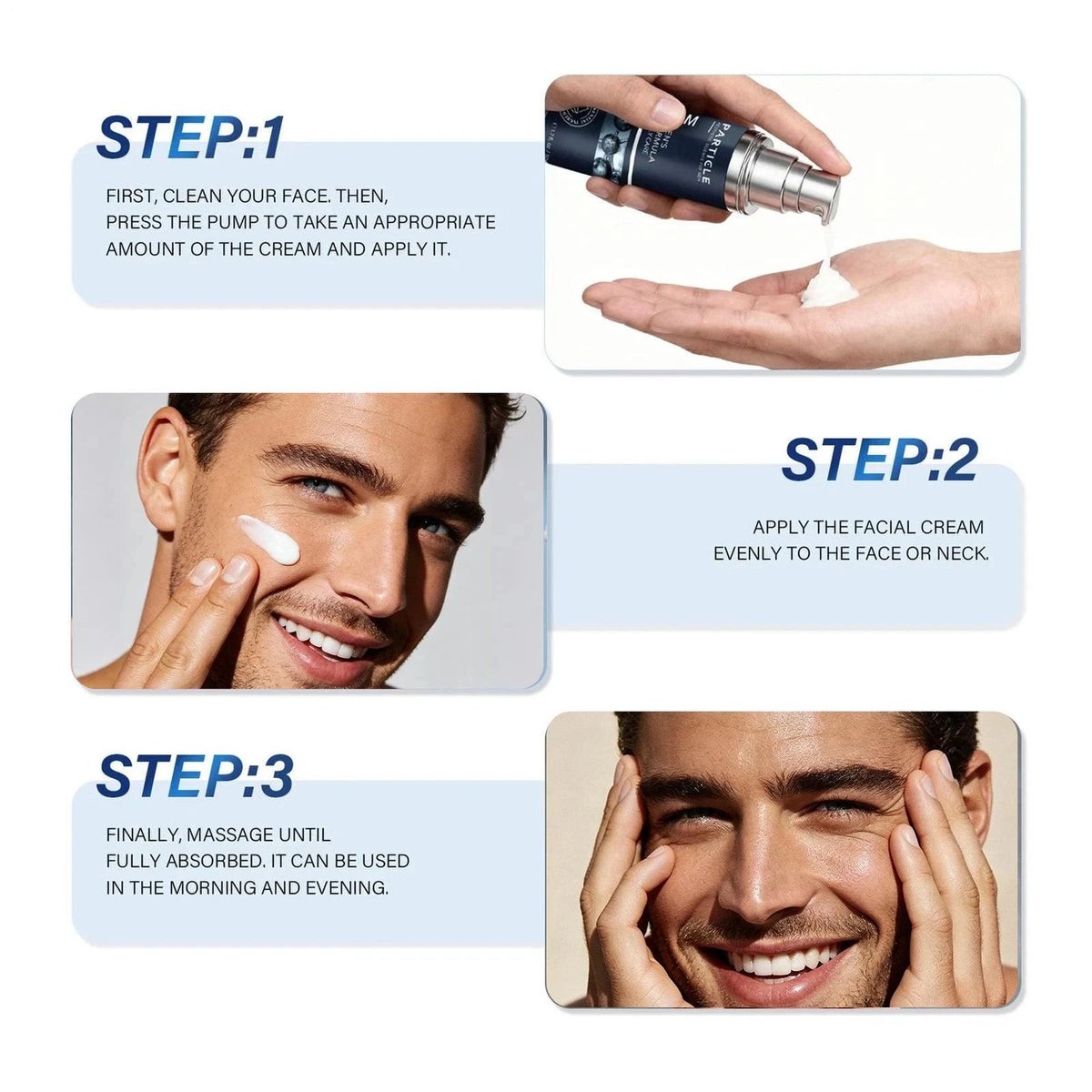 3X Particle Face Cream Men 6 in 1 Anti-Aging Cream Fights Eye Bags Dark Spots