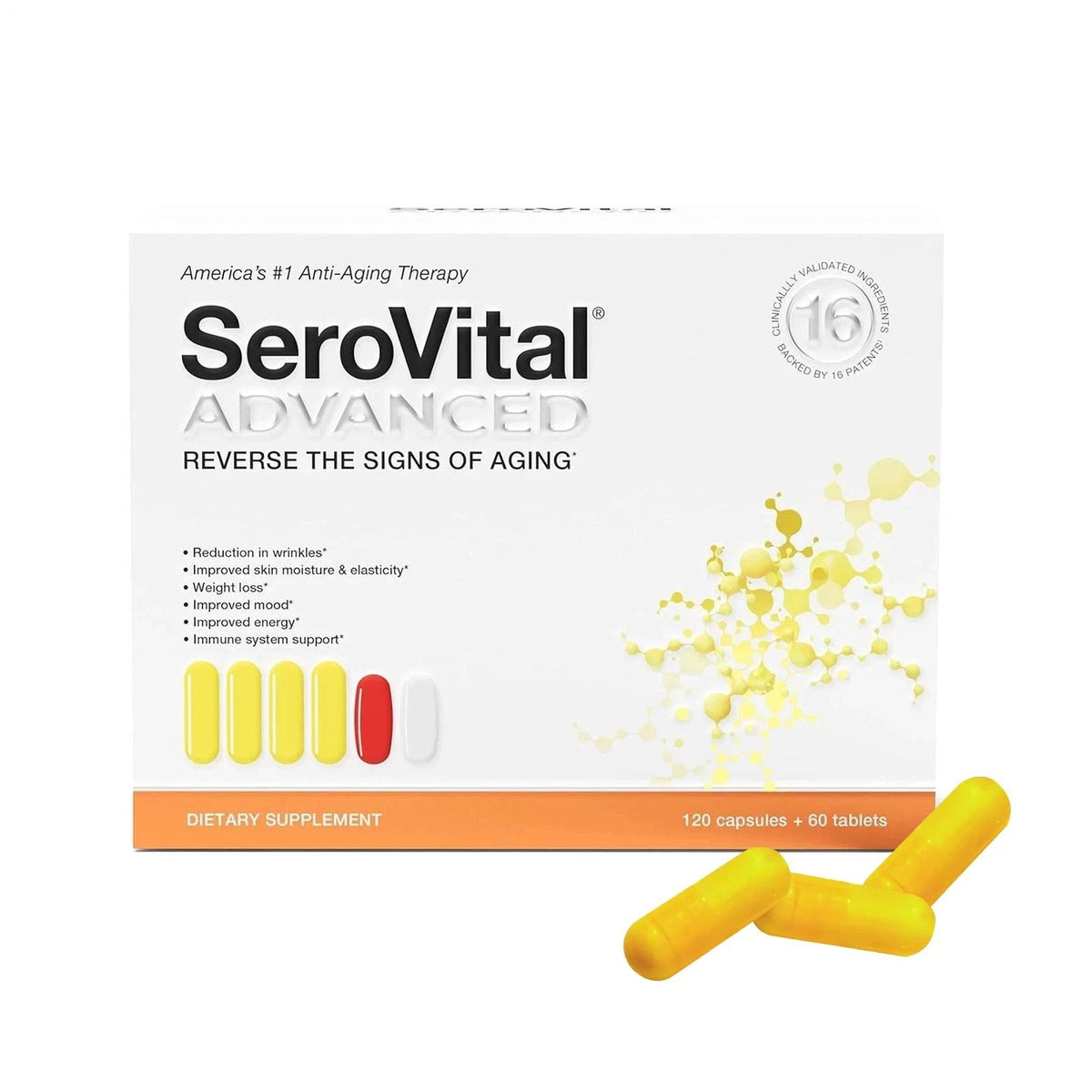 SeroVital Advanced. Anti Aging. 180 Count (120 Capsules + 60 Tablets)