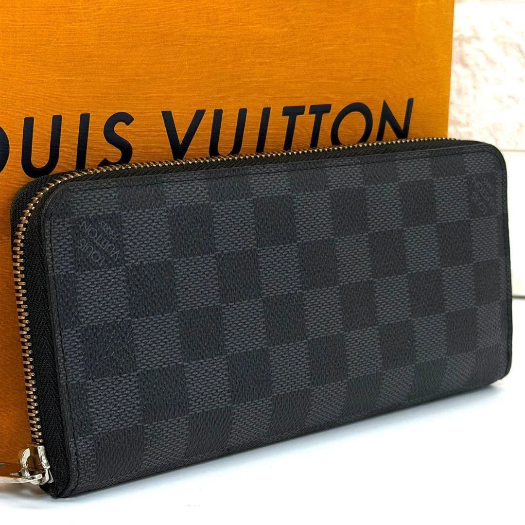 Louis Vuitton Damier Graphite Zippy Wallet Black N63095
