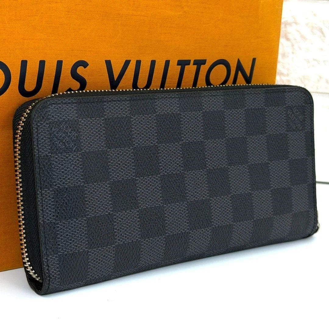 Louis Vuitton Damier Graphite Zippy Wallet Black N63095